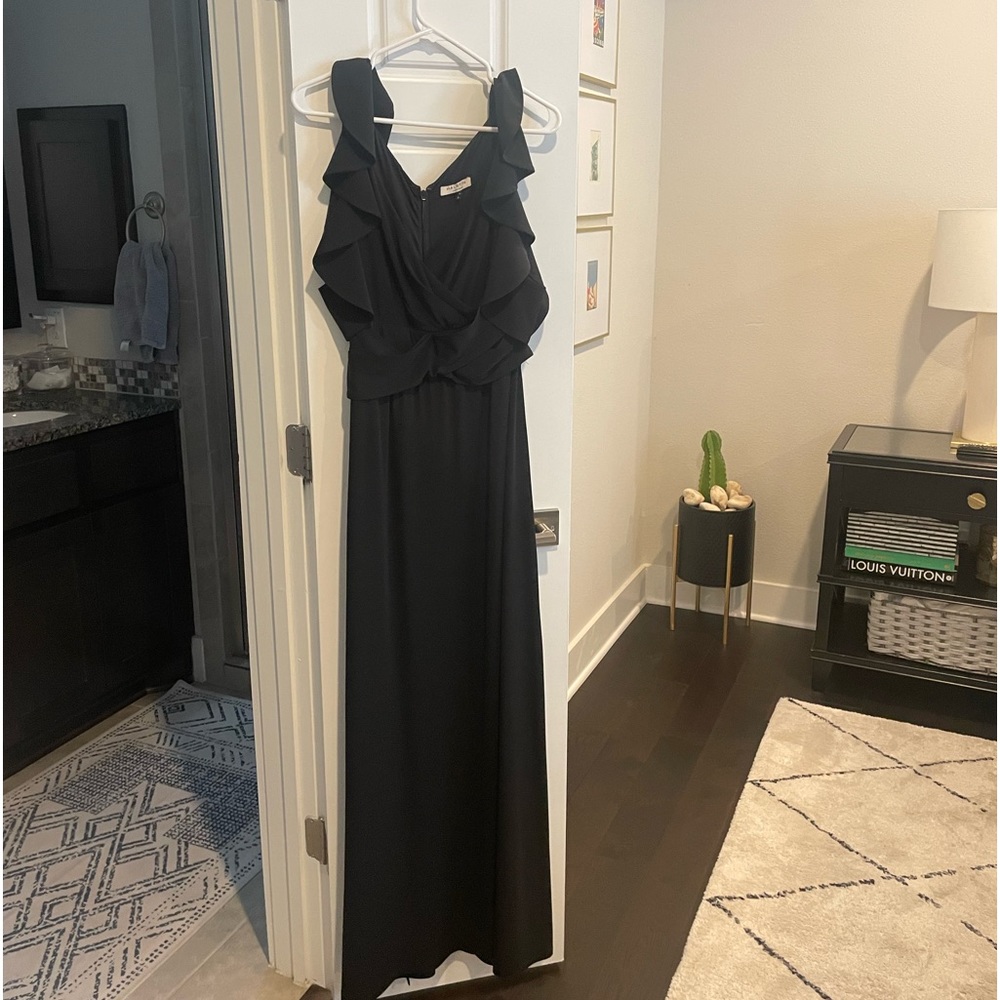 Halston black formal dress size L